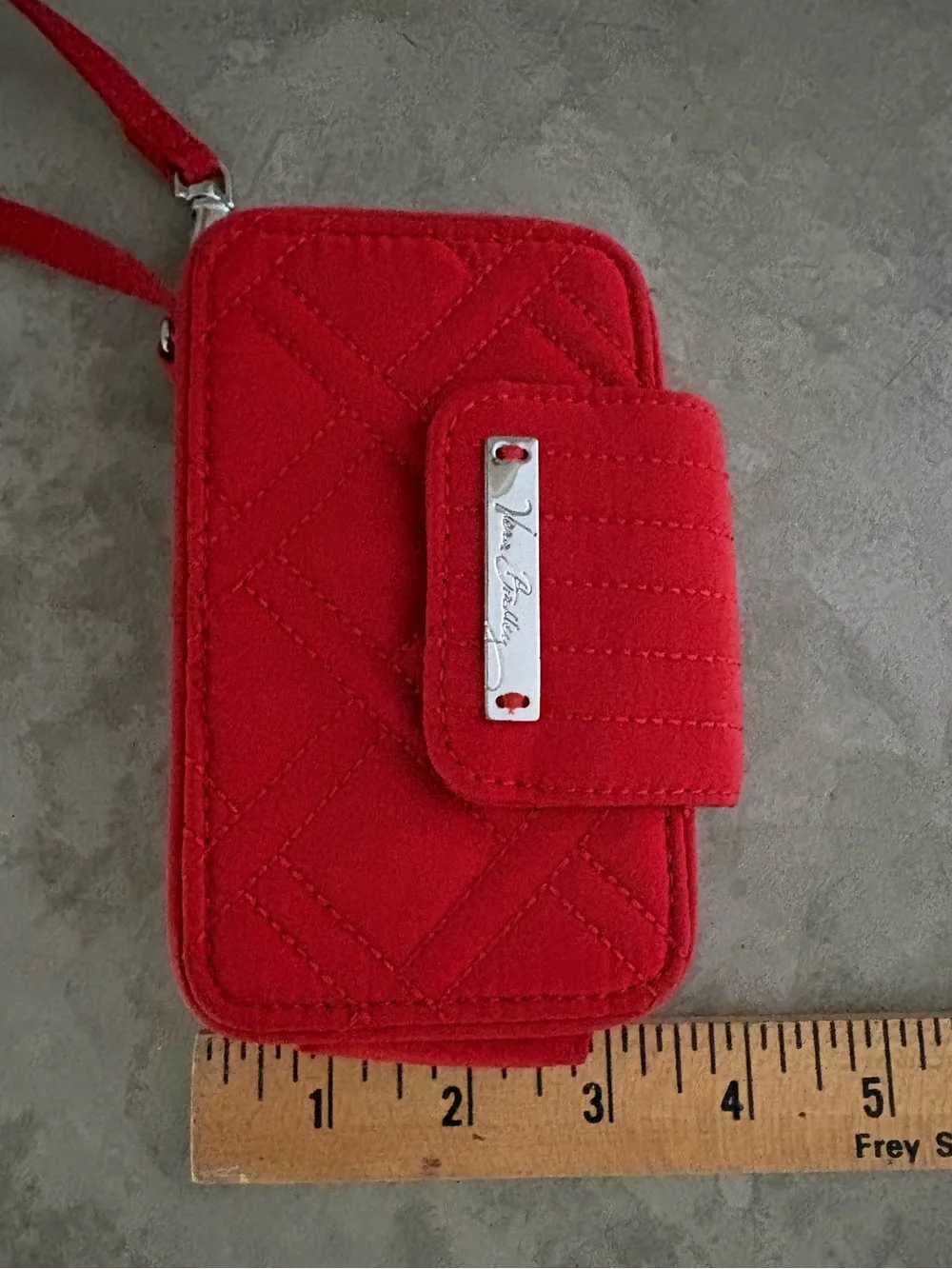Vera Bradley Quilted Red ID Wallet with Wristlet